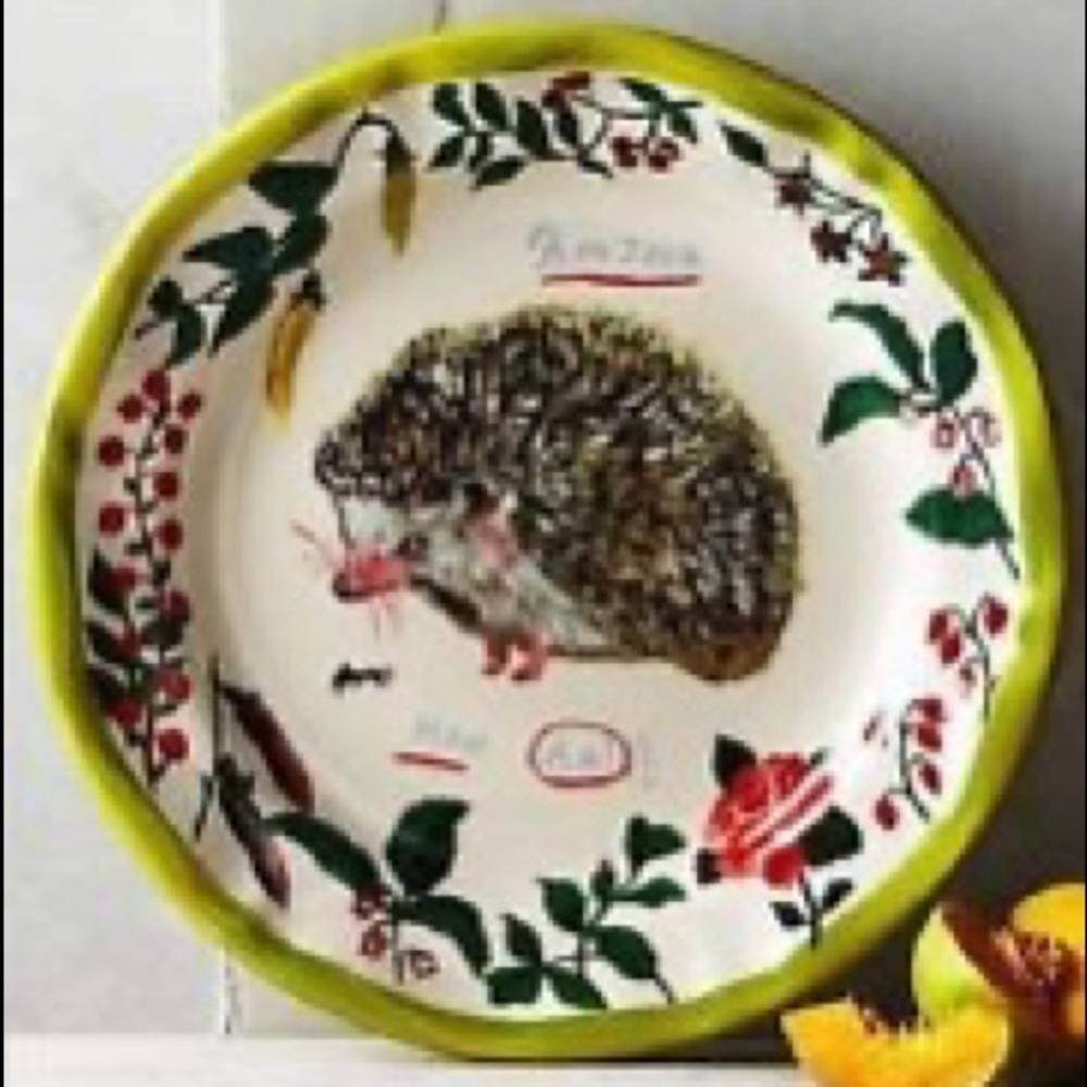 Anthropologie Nathalie Lete Hedgehog Plate